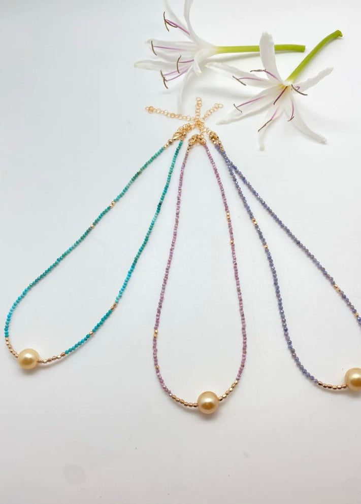 South Sea Pearl Necklace | Purple Gems