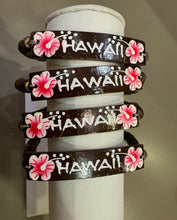 Coconut Elastic Hawaii Bracelet with two Hibiscus Flowers