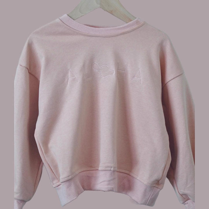 Keiki Aloha Slouchy Sweater | Dusty Pink
