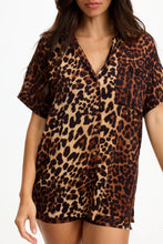 Aloha Shirt Dress | Digital Leopard