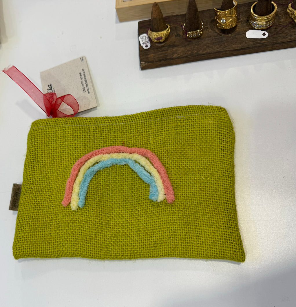 Chit Chat Rainbow pouch | Lime