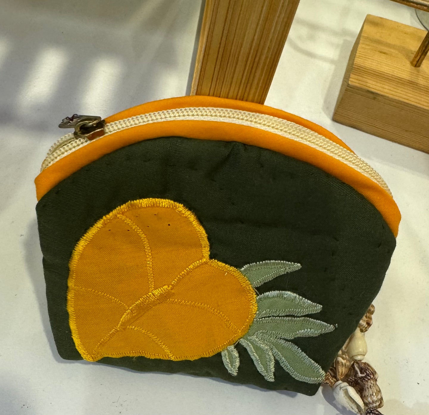 anthurium coin Hawaiian quilt coin pouch