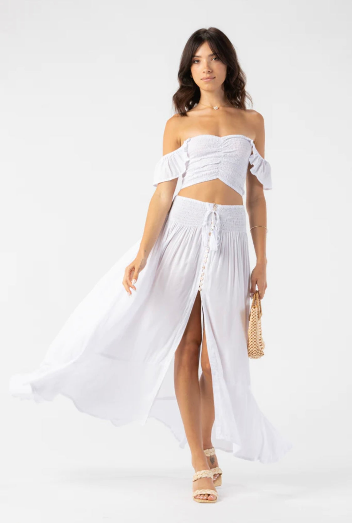 Tiare Hawaii Dakota Skirt | White