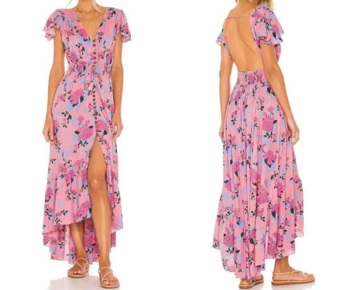 Tiare Hawaii New Moon Maxi Dress | Secret Garden Pink