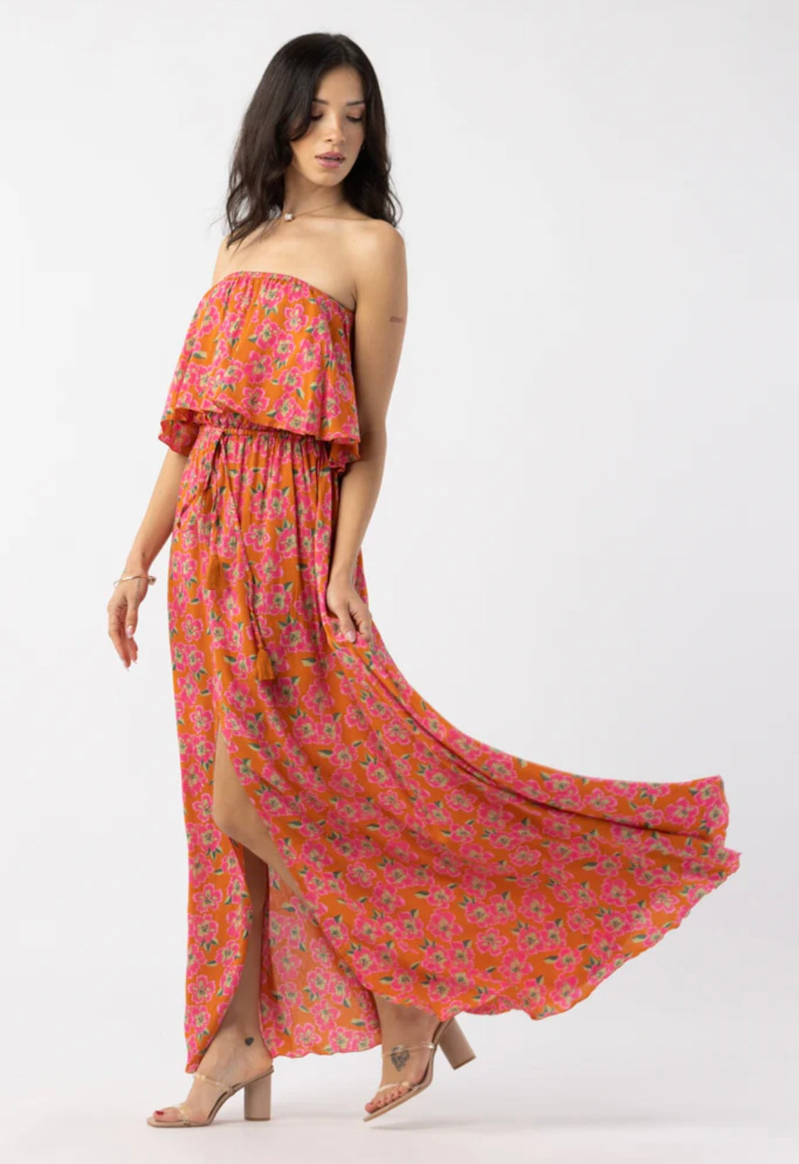 maldives maxi dress Tiare Hawaii Maldives Strapless Dress in Poipu Rust at Nordstrom Rack