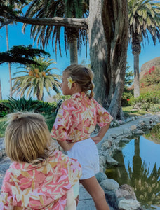 Tiare Hawaii Kids Aloha Shirt | Plumeria Peach