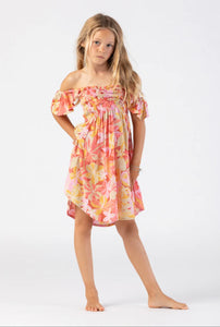 Tiare Hawaii Kids Hollie Dress | Plumeria Peach