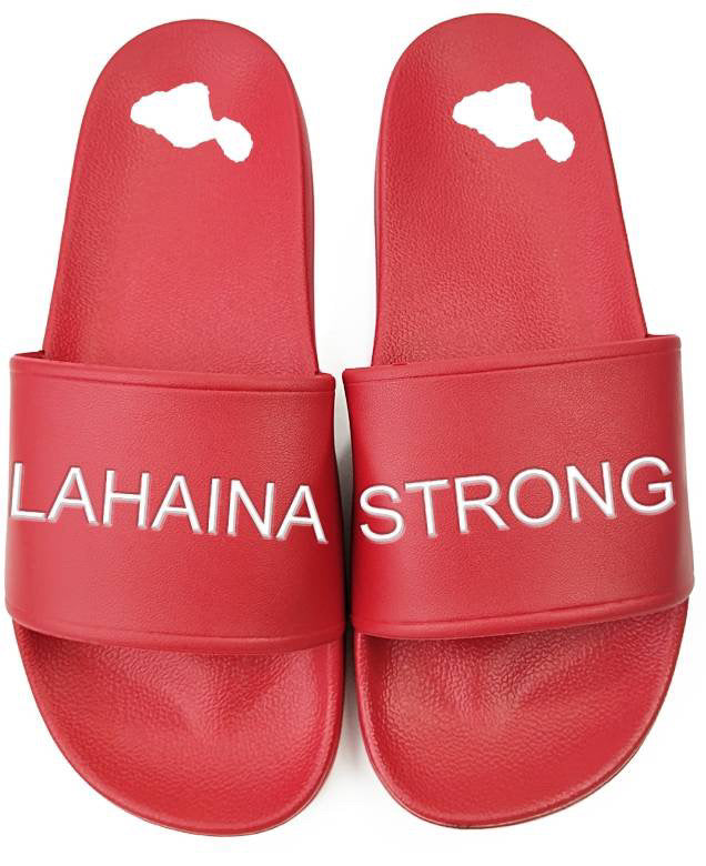 LAHAINA STRONG Slides | Red | PRE ORDER