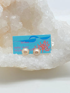 Pink Fresh Water Pearl Stud Earrings