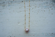 Ella May Pink Edison Floating Pearl Necklace