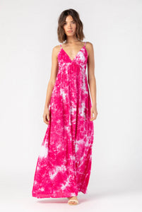 Tiare Hawaii Gracie Maxi Dress |  Fuchsia Smoke