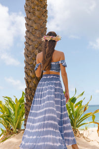 Tiare Hawaii Dakota Skirt | Stripe Block Blue