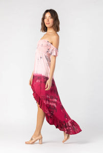 Brooklyn Maxi Dress | Pink Maroon Ombre
