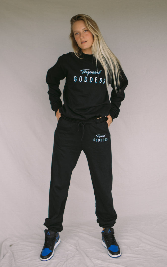 Tropical Goddess SweatPants | Black