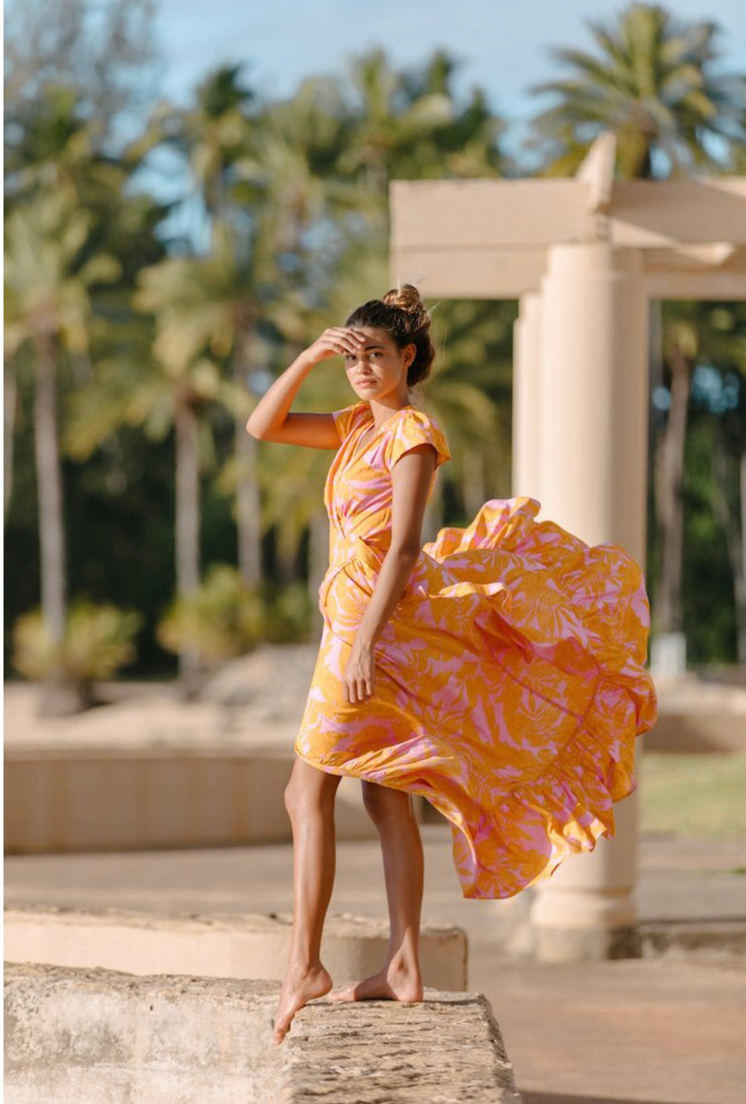 XIX PALMS Canary Islands Wrap Dress