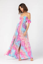 Hollie Maxi Dress | Mauve Turquoise Pink Smoke