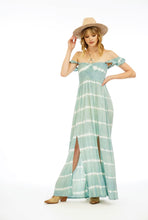 Tiare Hawaii Hollie Maxi Dress | Tie Dye Stripe Teal