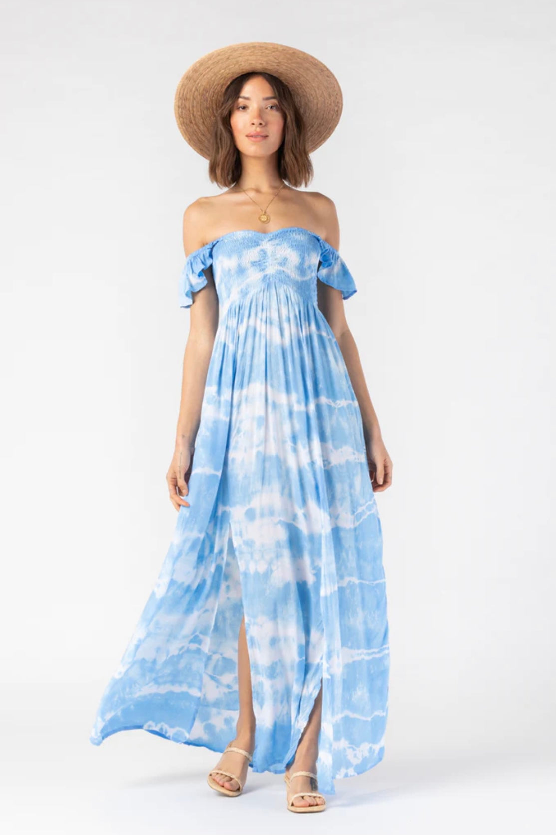 Hollie Maxi Dress | Sky Waves