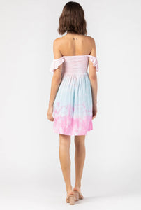 Hollie Mini Dress | Light Pink Aqua Ombré