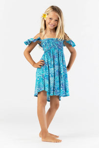 Tiare Hawaii Kids Hollie Dress | Island Retro Aqua