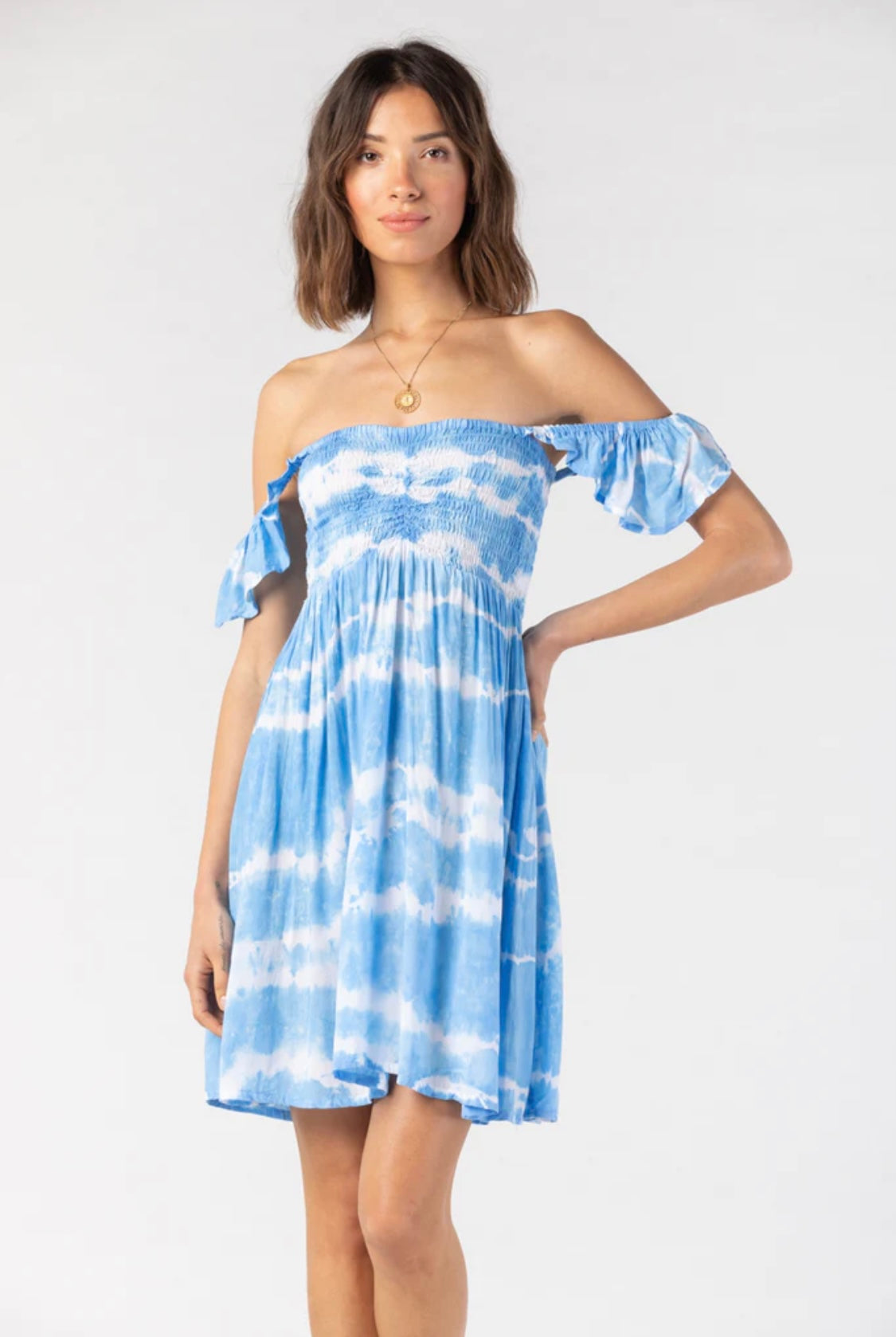 hollie mini dress Altar'd State | Hollie Mini Dress | BLUE | Material: Shell: 100% Cotton, Lining: 100% Polyester