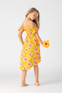 Tiare Hawaii Kids Hollie Dress | Aloha Floral Sunshine