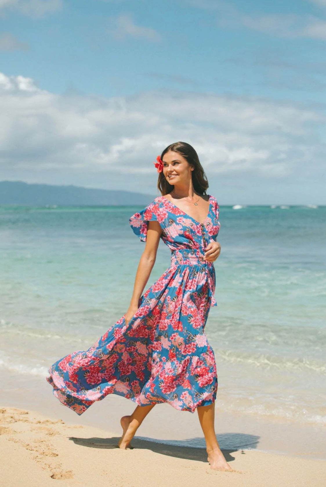 Tiare Hawaii New Moon Maxi Dress | Rio Blue Tropical Goddess Tiare Hawaii New Moon Maxi Dress | Rio Blue Tropical Goddess