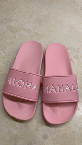 ALOHA MAHALO Slides | Pink