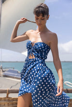Maui Maxi Dress | Batik Polka Navy Smoke