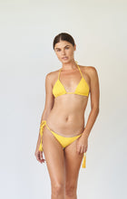 acacia ribbed lemon bikini top