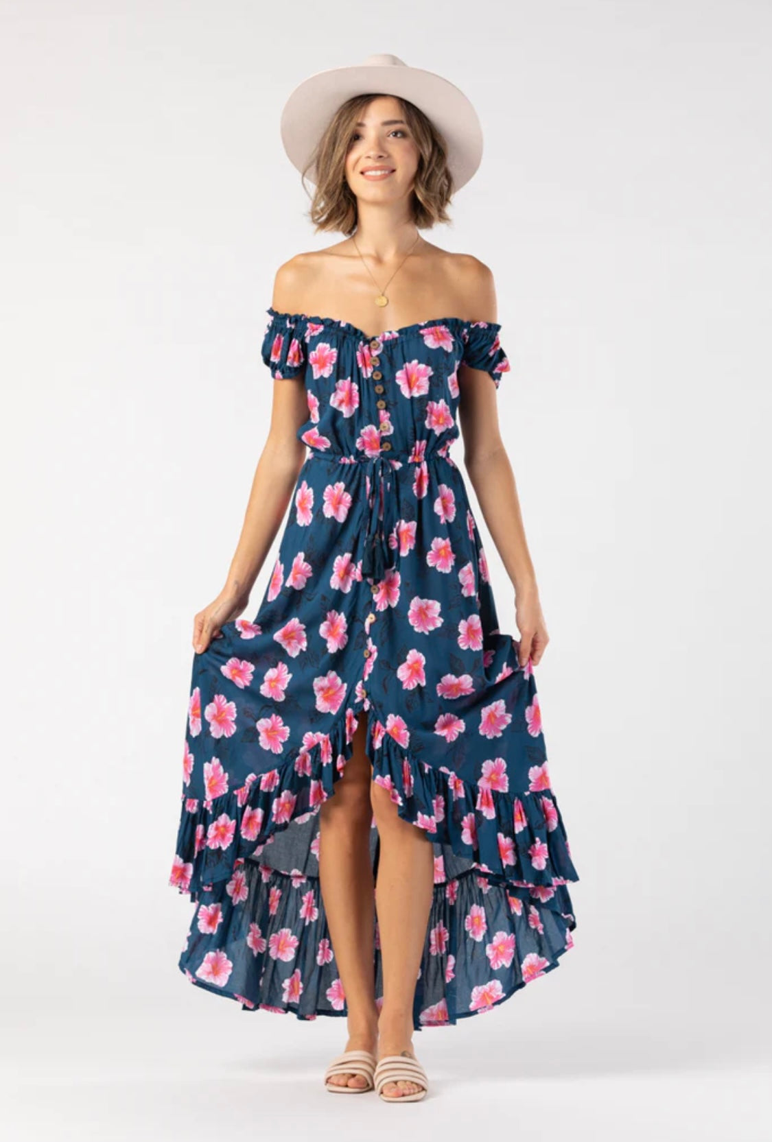 Riviera Off Shoulder Hi-Lo Dress Riviera Off Shoulder Hi-Lo Dress