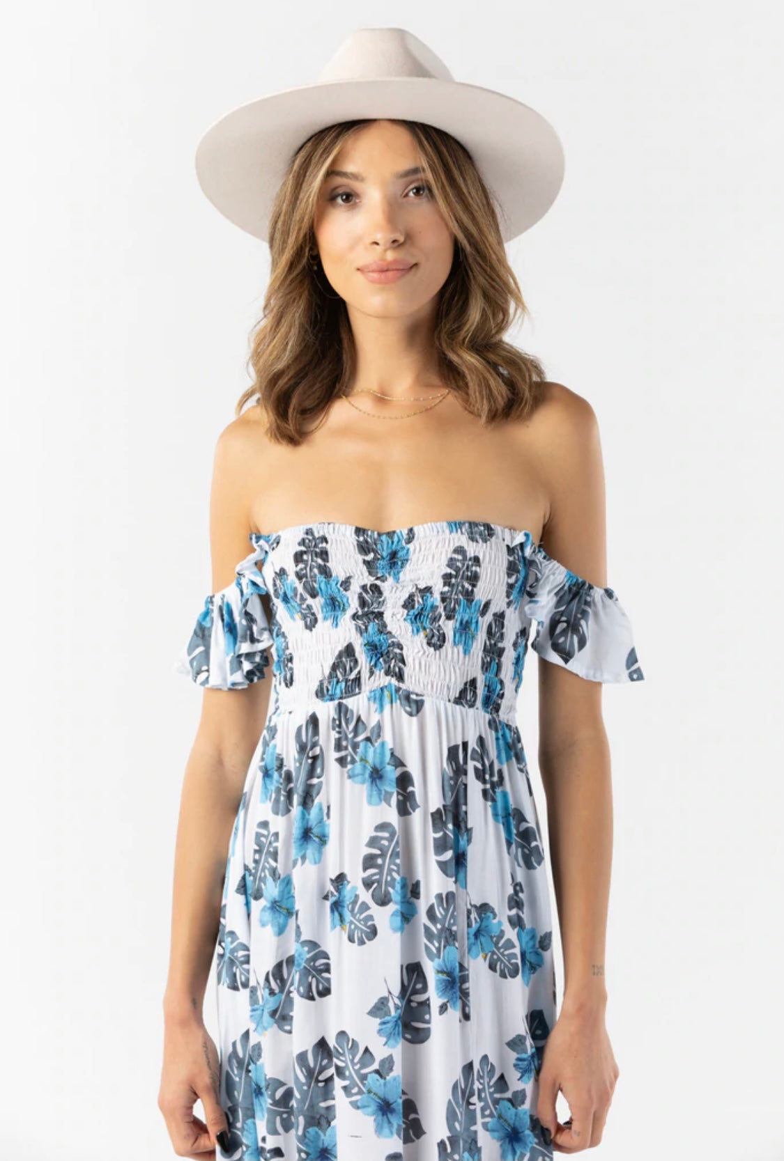 Hollie Maxi Dress | Tahitian Hibiscus Blue