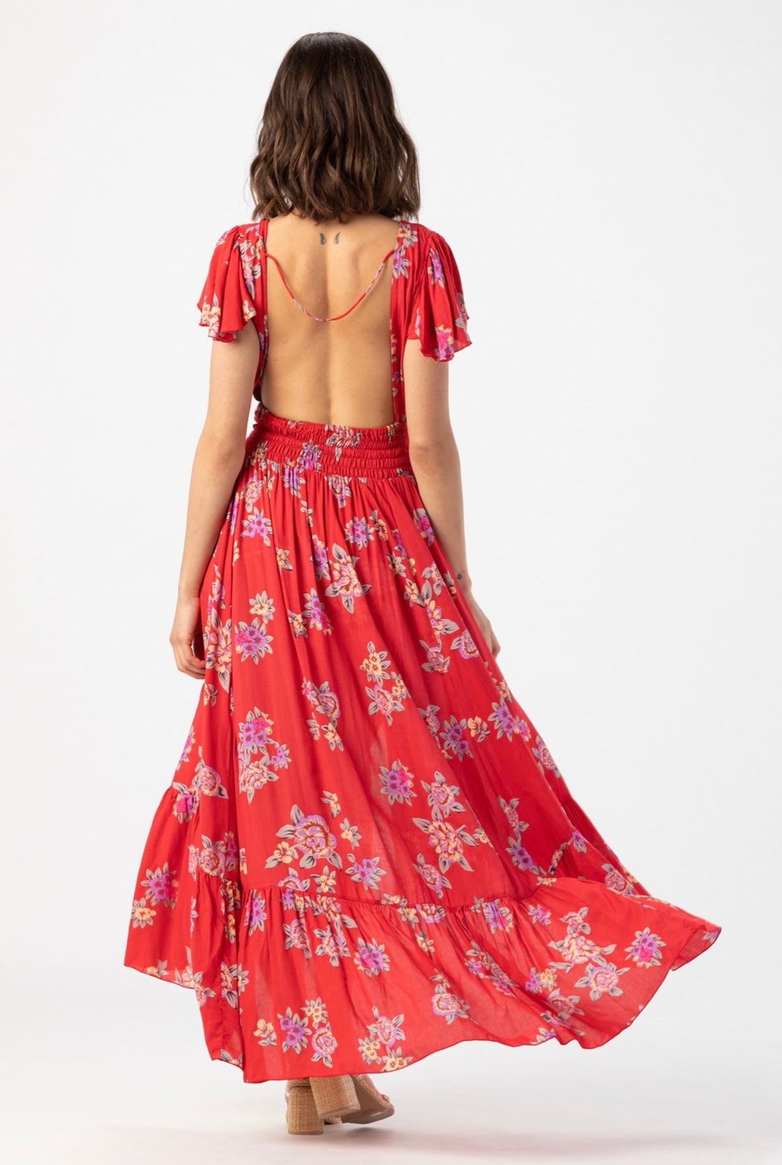 Tiare Hawaii New Moon Maxi Dress | Vintage Hawaiian Red Tropical Goddess Tiare Hawaii New Moon Maxi Dress | Vintage Hawaiian Red Tropical Goddess