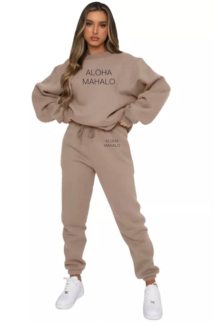 Aloha Mahalo SweatPants | Khaki