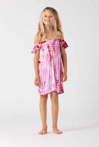 Tiare Hawaii Kids Hollie Dress | Pink Maroon Leo