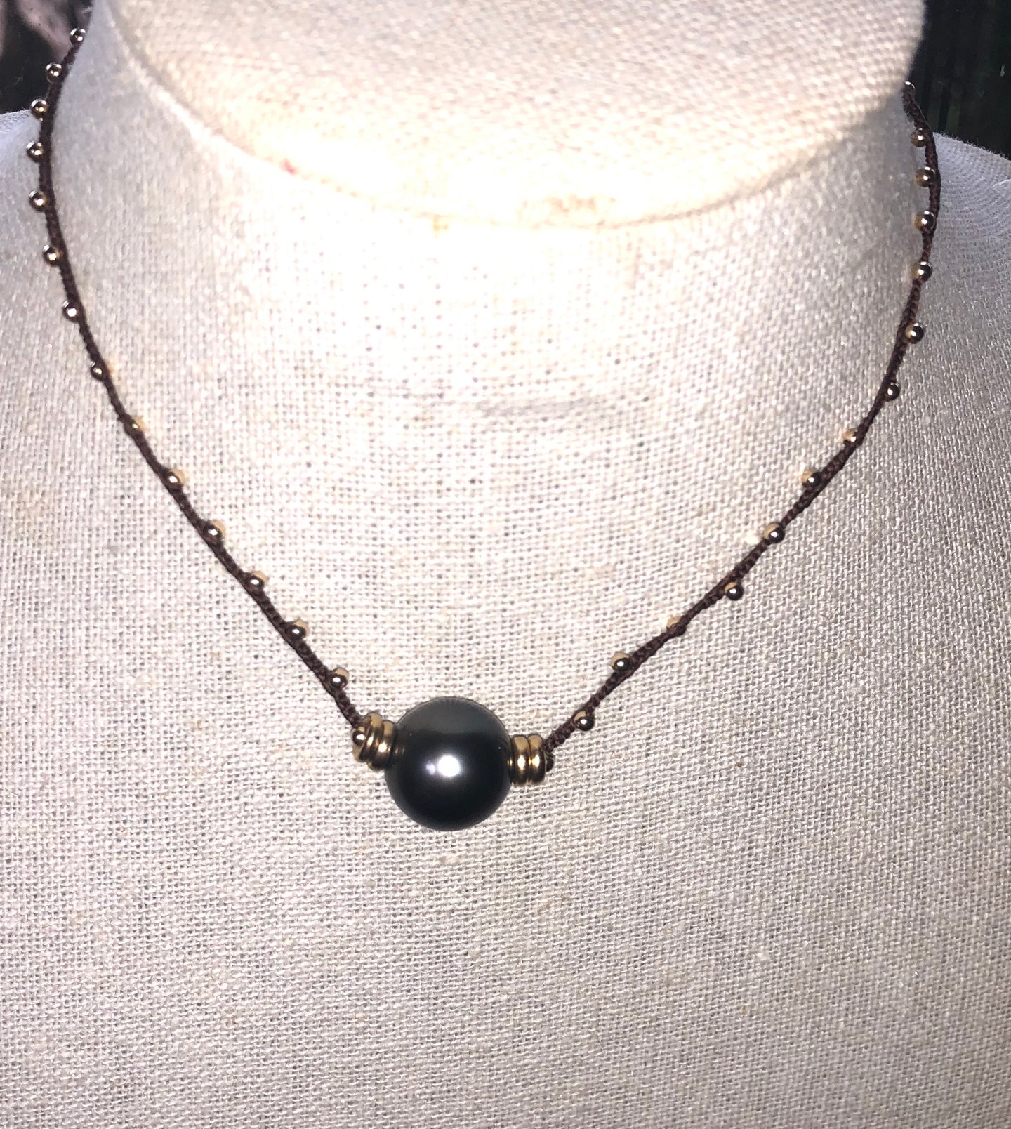 Sigal Jewels Large Single Tahitian Pearl with gold filled beads